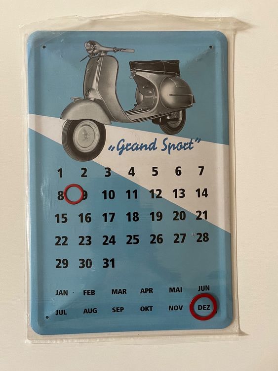 Vespa Blechschild Kalender  Kaufen auf Ricardo