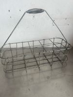 Drahtkorb Flaschenkorb Metall Henkel Vintage Gebraucht