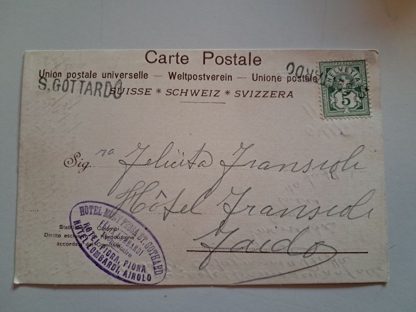 Ansichtskarten: monumento nazionale  – Gebraucht aus Gorduno von ema_7yhp 1