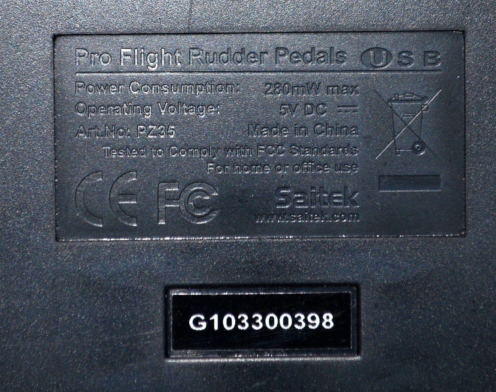 Saitek Controller: Logitech G Saitek Pro Flight Rudder Pedals – Usato da Collonges venduto da arashee 3