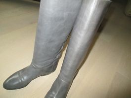 Stiefel, Farbe grau, wenig getragen, Grösse 37, feines Leder