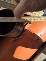 Schneeschild orange Aufnahme 10,5 cm gebrauchter Zustand