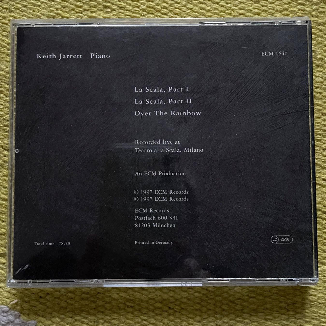 CD: KEITH JARRETT-LA SCALA – Usato da Rorschacherberg venduto da CD-Roli 1
