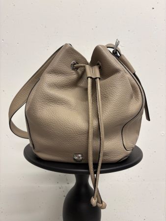 Navyboot Ledertasche Beuteltasche beige Hobo Bag