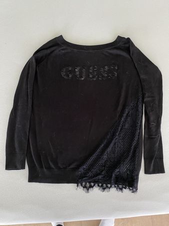 Pull Guess noir dentelle taille XS élégant femme
