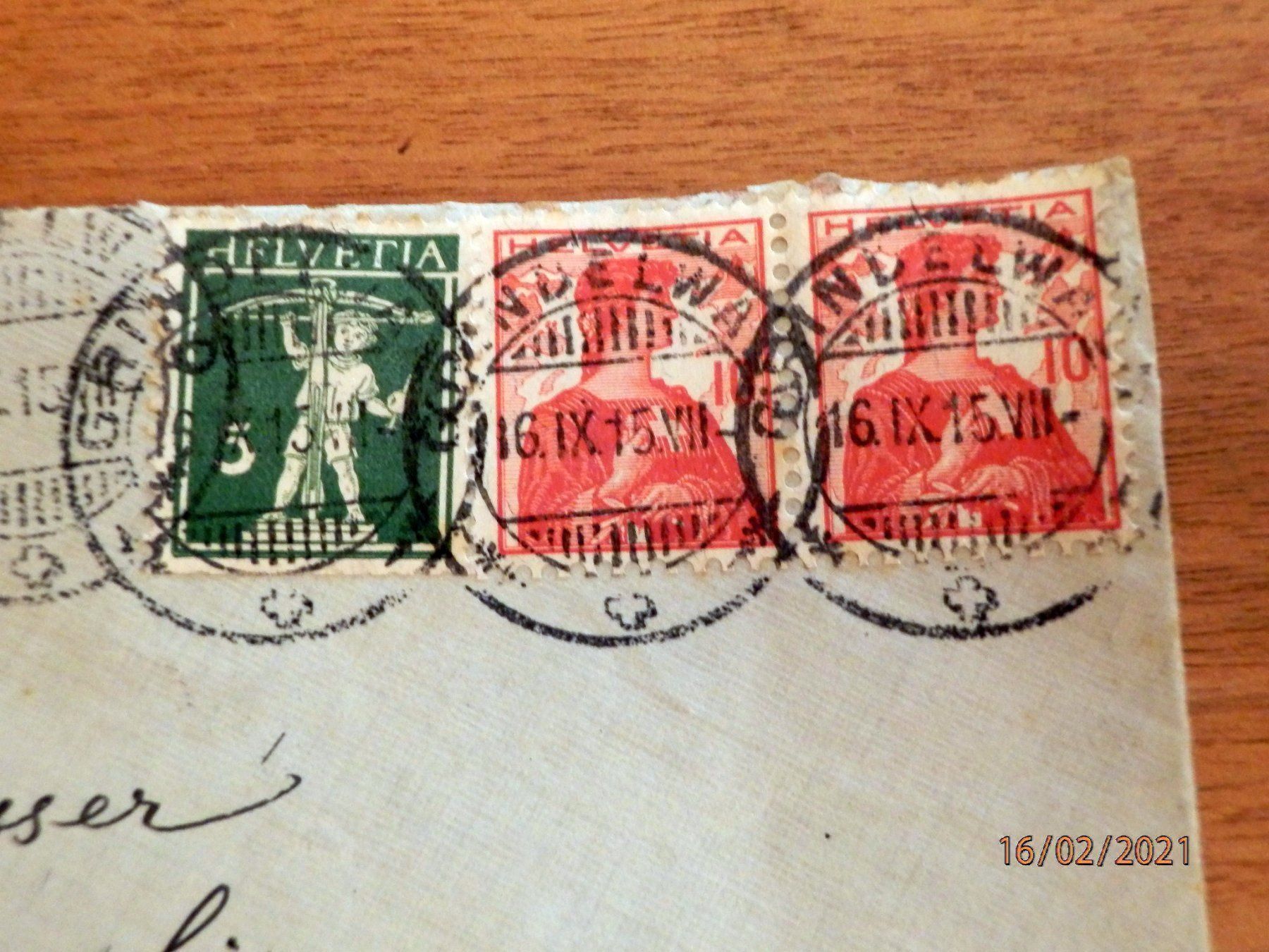 Alle Briefmarken: Mischfrankatur mit Vollstempel – Gebraucht aus Ueberstorf von dinbau 1