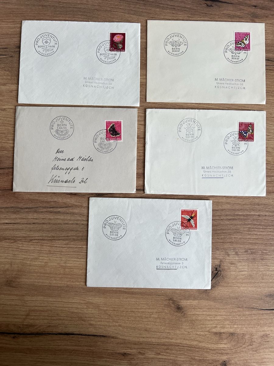 Tutti i francobolli: 11Stk. alte Pro Juventute FDC ab 1951 – Usato da Braunau venduto da Desil2511 2