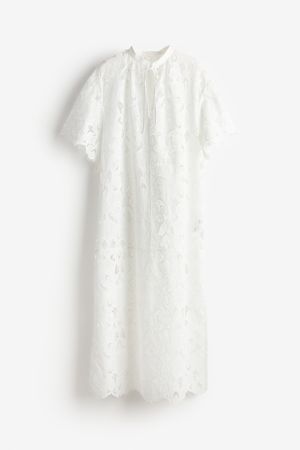 H&M Broderie Anglaise Kaftan Dress Kleid