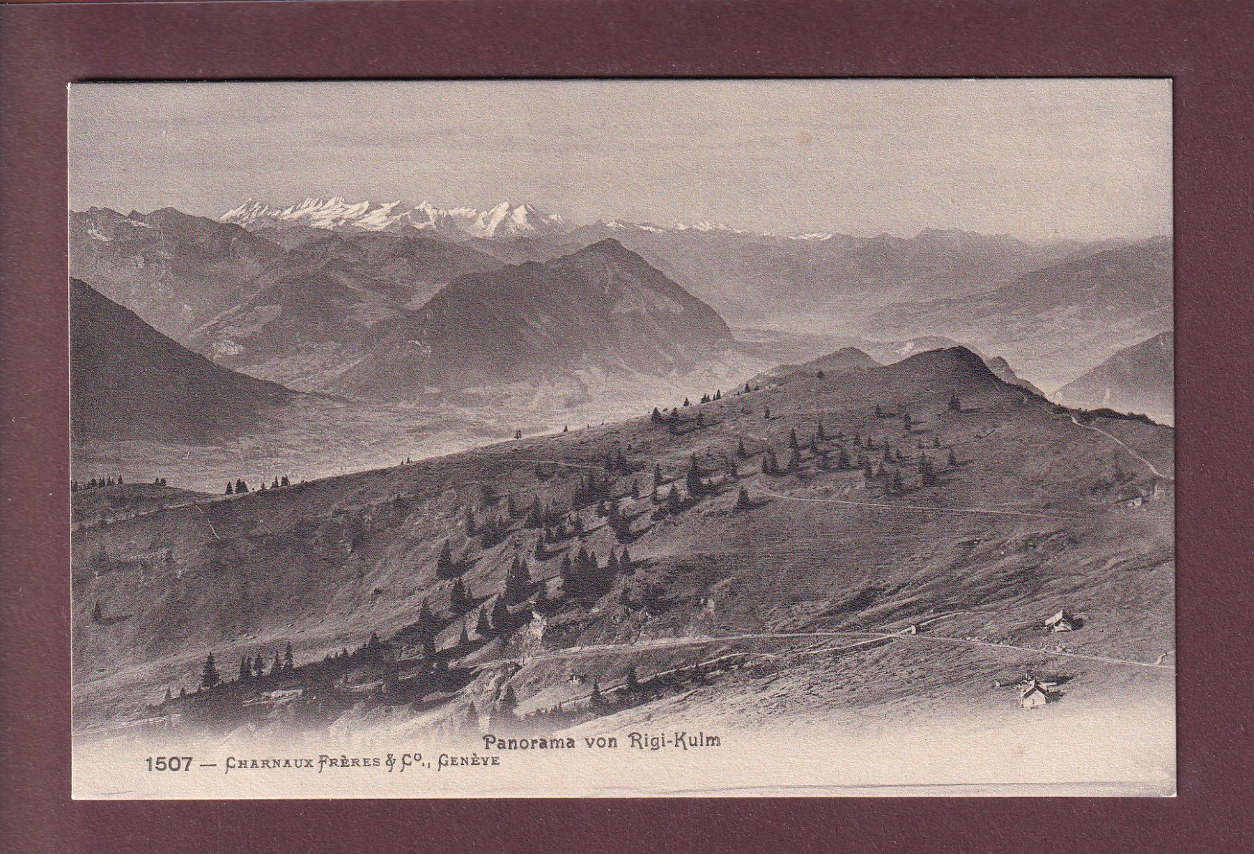 Cartoline postali: Panorama von RIGI-KULM - Charnaux Frères – Usato da Pully venduto da nicecards