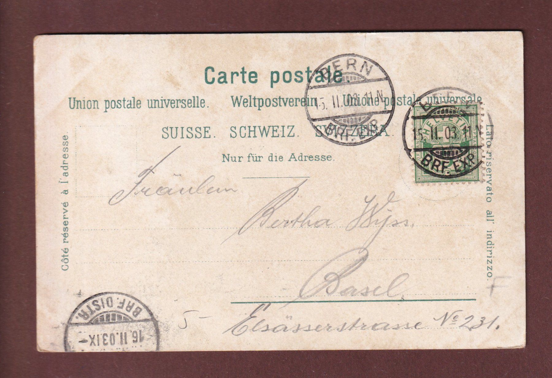 Cartes postales: BERN - Münster - 1903 – D'occasion à Pully par nicecards 1