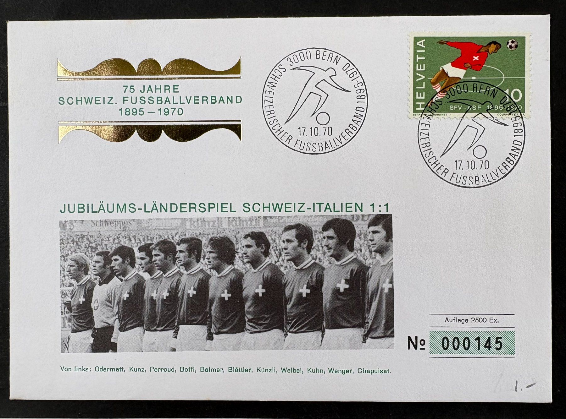 Tutti i francobolli: SCHWEIZ-ITALIEN 1970 – Usato da Ostermundigen venduto da Heavenmaus75