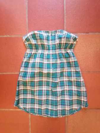 Trägerloses Top, S/164, karo