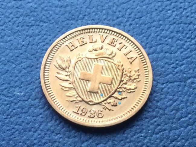Tutti le monete: 1 Rappen 1936 Unzirkuliert stgl – Nuovo (secondo la descrizione) da St. Margrethen SG venduto da alfapeugeot10 2