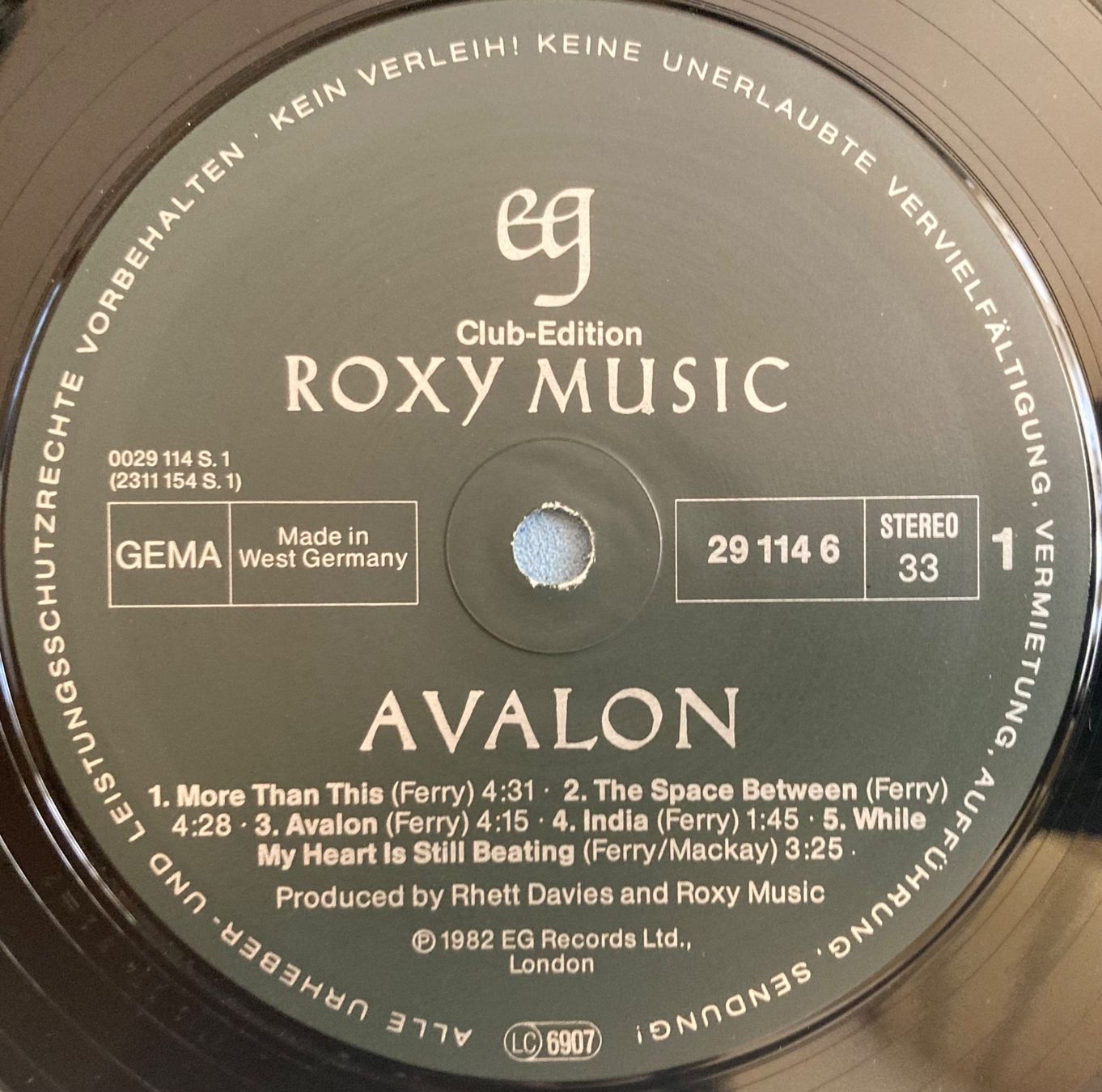 Dischi in vinile: ROXY MUSIC - AVALON – Usato da Poliez-Pittet venduto da Newtown-Records 2