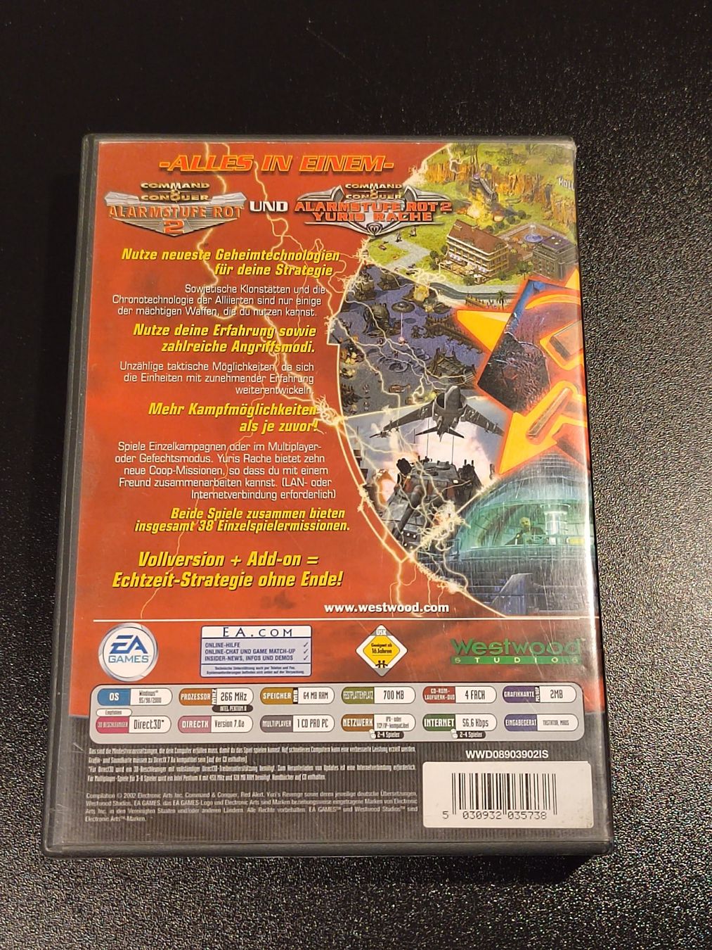 Spiele: Command & Conquer Alarmstufe Rot 2 und Yuris Rache PC 2001 – Gebraucht aus Fribourg von Nooky 1