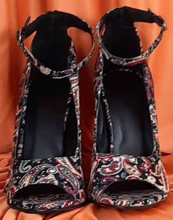 Scarpe da donna: Bunte Peep Toe High Heel Sandalen Gr.39 – Nuovo (secondo la descrizione) da Seuzach venduto da VT-Collections2 6