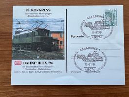 Bahnphilex Osnabrück Eisenbahn Karte1994 (E1629)
