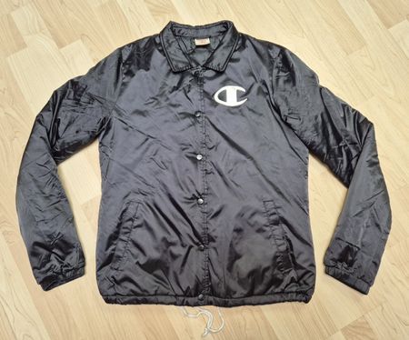 Champion Jacke Satin Schwarz Grösse L