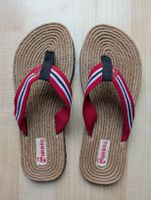 leichte Sunway Flip-Flops, Gr. 39/40 Rot/Weiss gestreift
