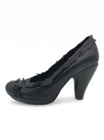 Chie Mihara Fringed Leather Plateau Pump EU 39 Schwarz