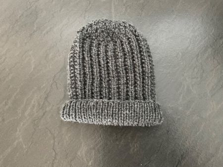 Kinder- Wintermütze, Grau, Strickmütze, Warm!