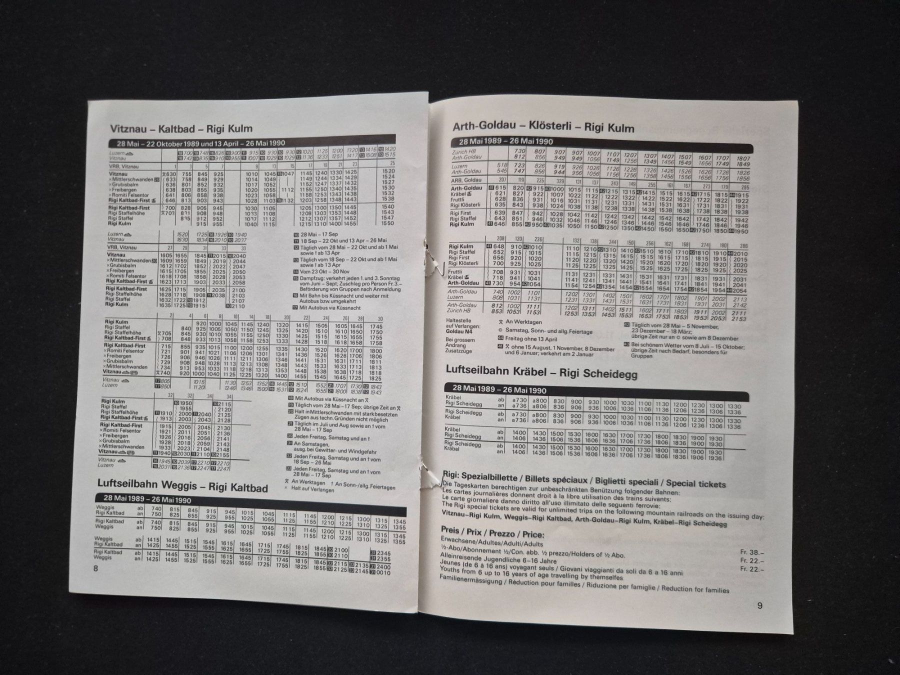 Dokumente: Programm Rigi 13. August 1989 Begegnungsfest – Gebraucht aus Langendorf von zvonu161 4
