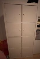 Schrank weiss 8 Faecher mit Tueren guter Zustand