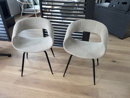 Whale Stuhl Beige im 2er Set