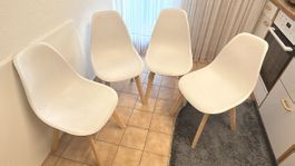Weisse Design Stühle, 4 Stk., skandinavischer Stil top!