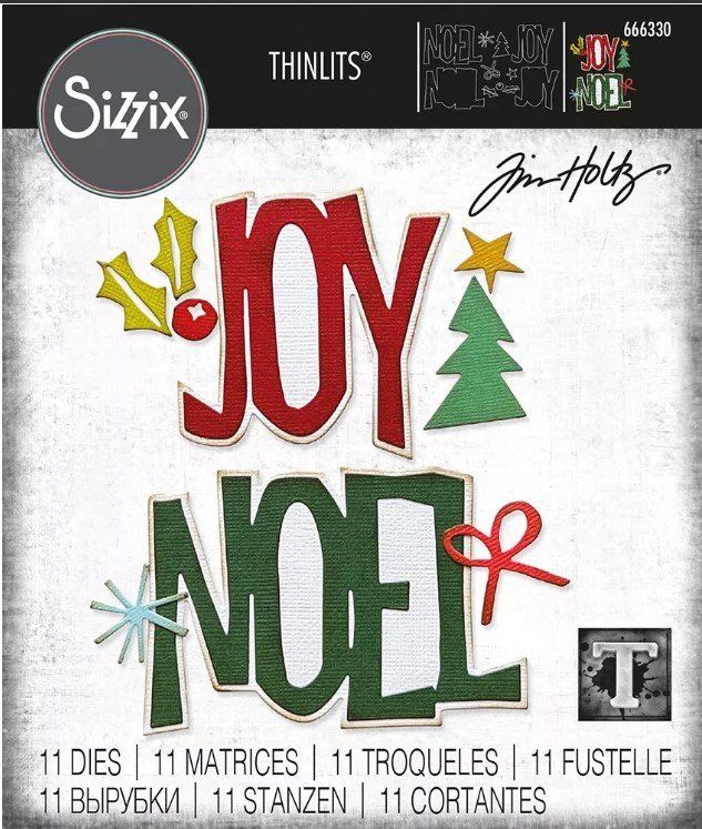 Tim Holtz Schablonen: Tim Holtz Sizzix Thinlits  ** Big Tidings ** – Neu und originalverpackt aus Rubigen von rofi100 4