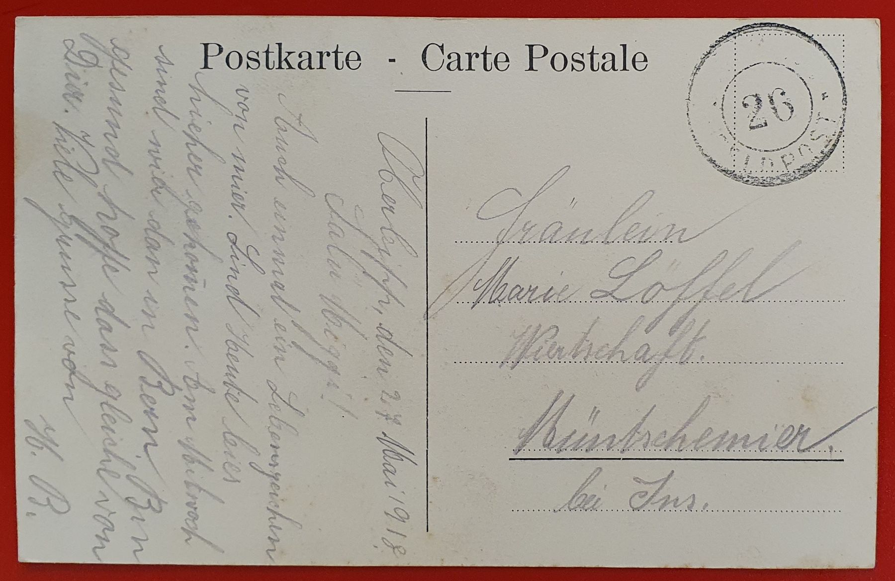 Cartoline postali: Oberbipp 1918 – Usato da Kreuzlingen venduto da Rschweiz1 1