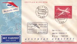 Erstflug Austrian Airlines (AUA) Wien - Rom 1958