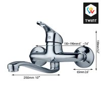 Robinet de cuisine chrome pivotant à 360°—Comme neuf!