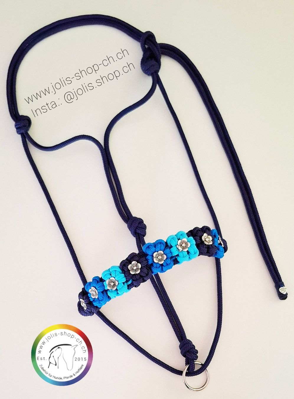 Briglie & Cavezze: Knotenhalfter mit Ring "Flowerpower" von Jolis-Shop – Nuovo e nell'imballaggio originale da Ueken venduto da jolis-shop 4