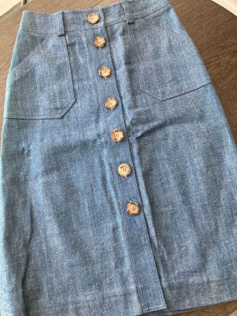 INES DE LA FRESSANGE Denim Rock, Gr. FR 34, 1x getragen