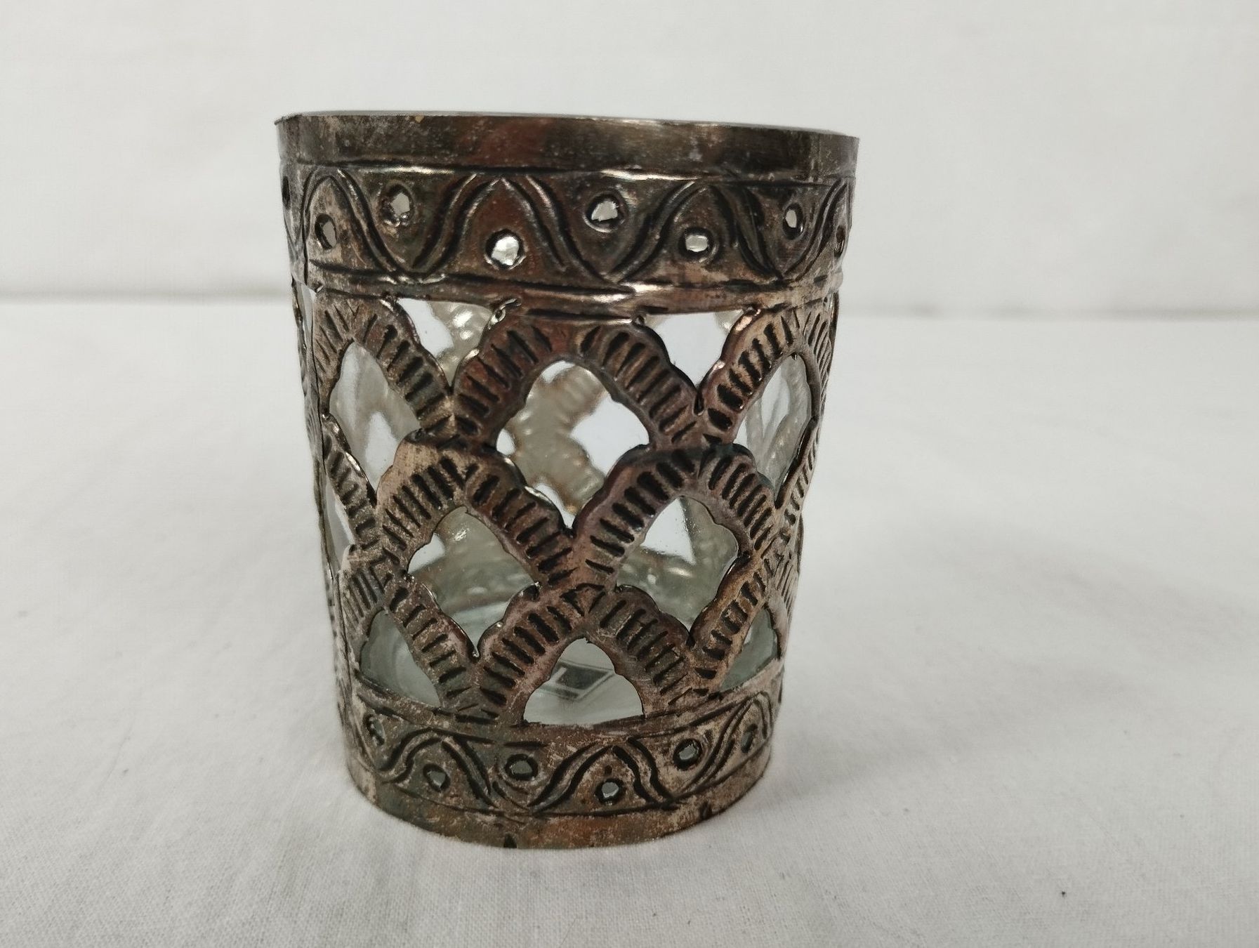 Bougeoirs: Windlichthalter Glas/Metall 4 Stk. – D'occasion à Schübelbach par Restwert_Schubelbach 4