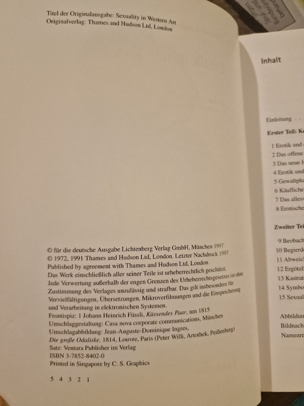 Libri: Erotik in der Kunst, Lichtenberg – Usato da St. Margrethen SG venduto da Goldig 4