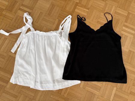 Sommer Tops Set, Schwarz und Weiss, Gr. M