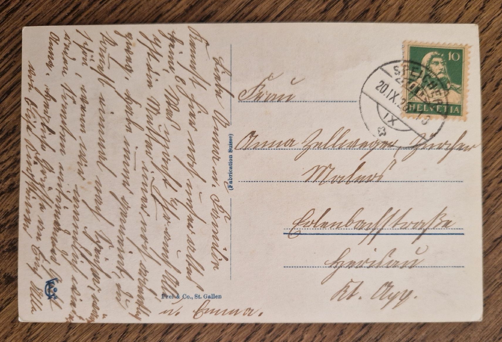 Cartoline postali: Speicher, Pension Libanon 1925, n. Herisau – Usato da Ebikon venduto da Donar50 1