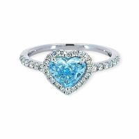 Labor Diamant-Ring 14k Weissgold 1,00ct