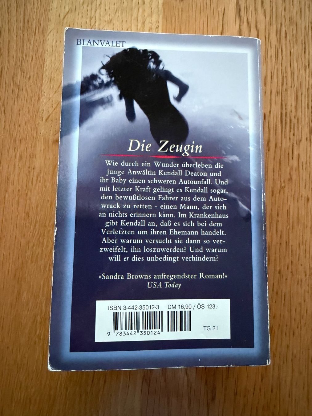 Libri: Die Zeugin / Sandra Brown / Thriller – Usato da Wetzikon ZH venduto da eri_gy6j 1