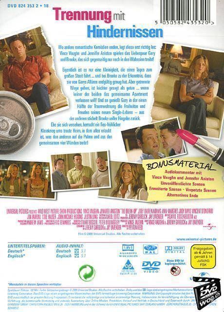 Tutti i DVDs: The Break Up - Jennifer Aniston - Romatic Comedy - DVD – Usato da Genève venduto da Cockattoo 1