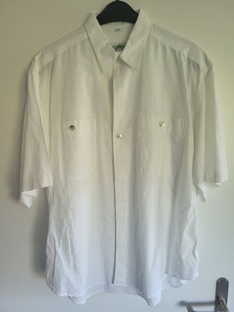 Herren Kurzarmhemd YORN weiss Grösse L 41/42 