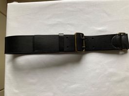 Original Lanvin Dunkelbrauner Ledergürtel, Top Zustand
