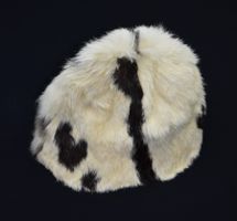 echt Pelz Mütze Hasenfell Hut Kappe/unisex/beige/Gr.57 cm
