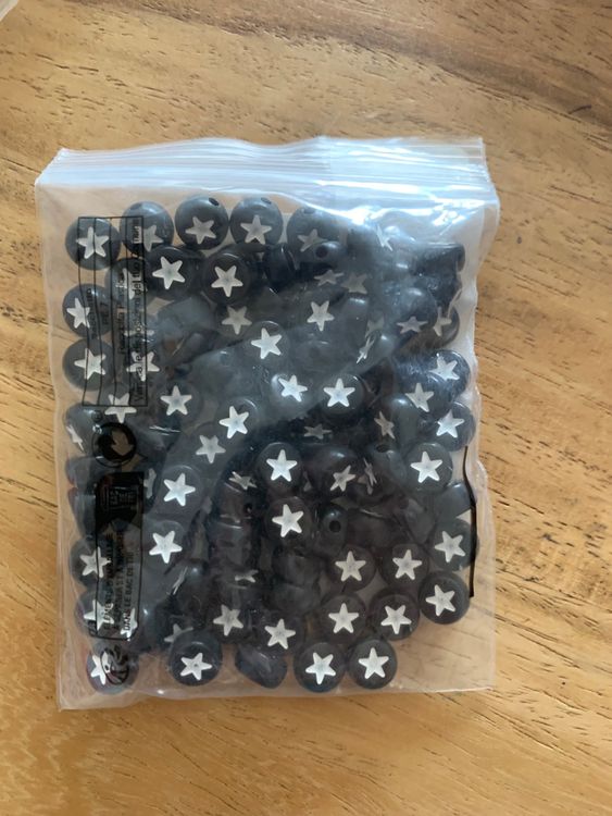 Milisten DIY Perlen-Set, Fünfzackige Sterne Schwarz & Gold, Hämatit-Material, Für Schmuck & Bastelprojekte