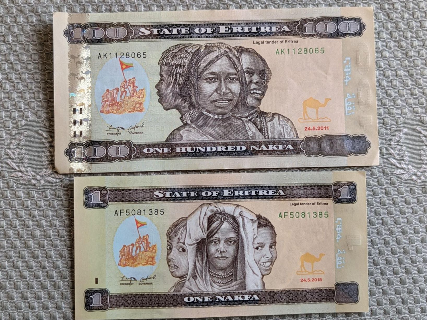 Banconote: Eritrea banknotes ,delivery mi September – Usato da Porrentruy venduto da jmbechir