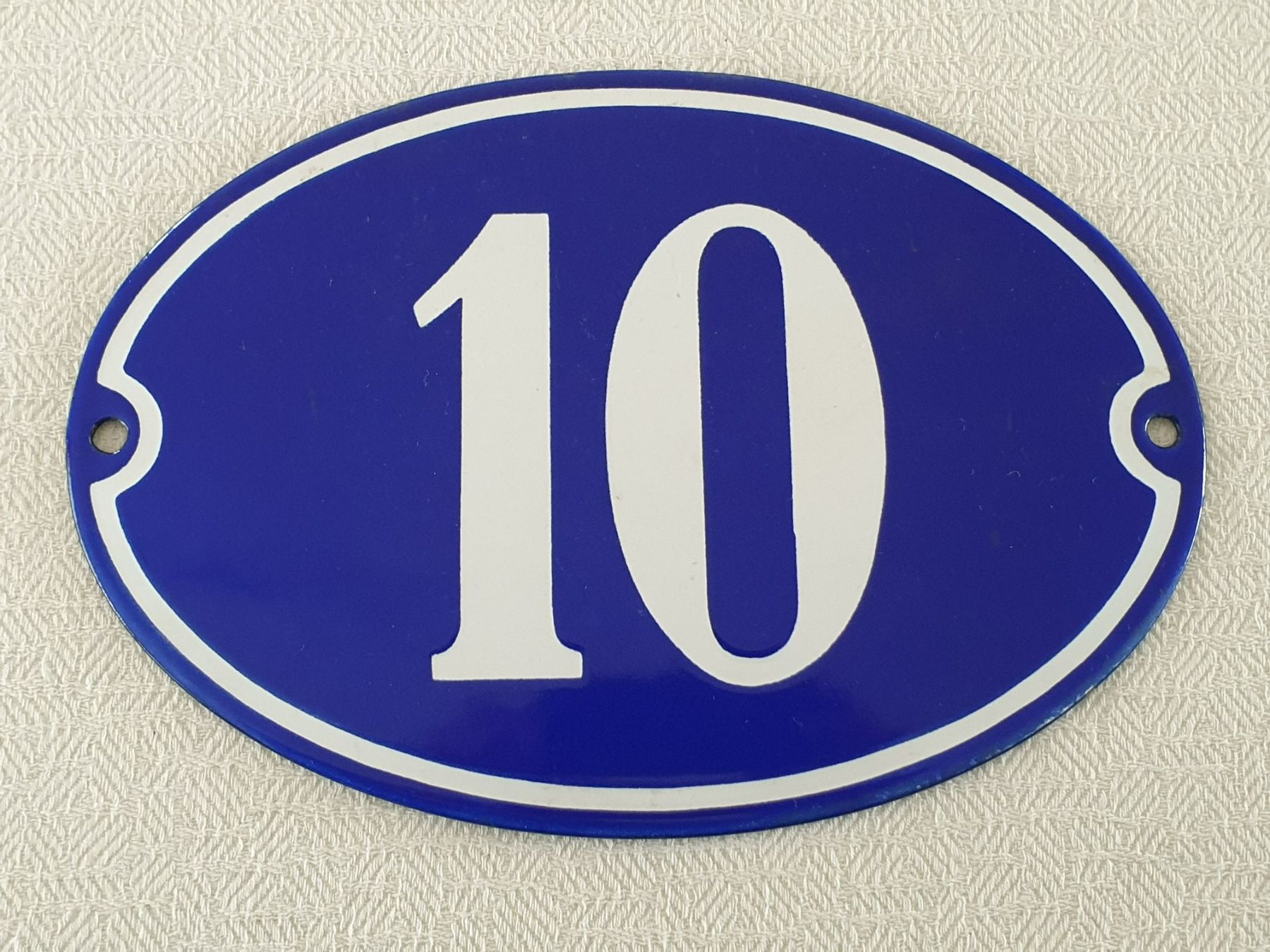 Schilder: Email Schild 10 für Hausnummer – Gebraucht aus Mörschwil von spirspi