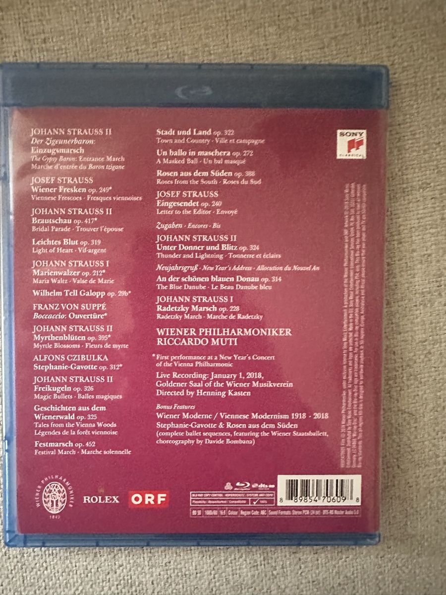 Alle DVDs: Neujahrskonzert 2018 - Wiener Philharmoniker - Blu-ray – Neu (gemäss Beschreibung) aus Zofingen von SwissMercator 1