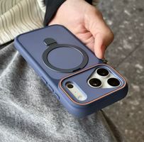 Coque  iPhone 16 pro Max bleue avec support neuf